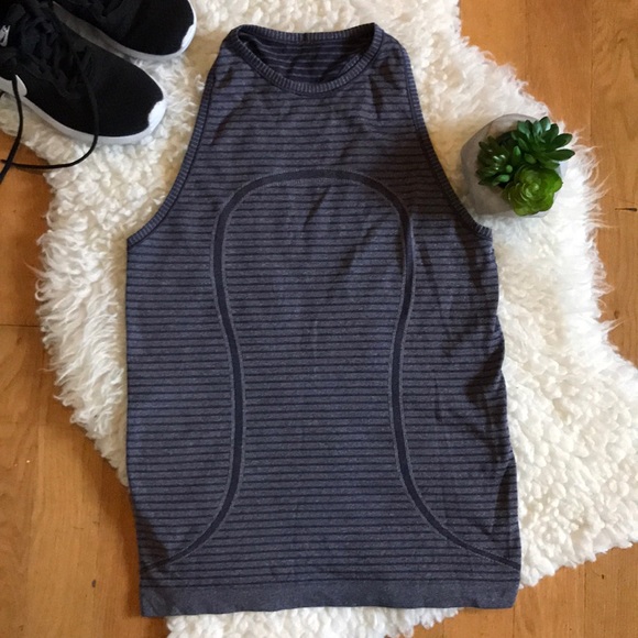 lululemon athletica Tops - LULULEMON grey striped tank